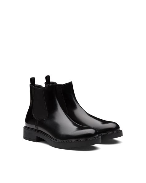 prada moonlight patent leather boots|prada leather chelsea boots.